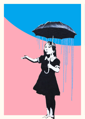 Banksy Girl with umbrella
