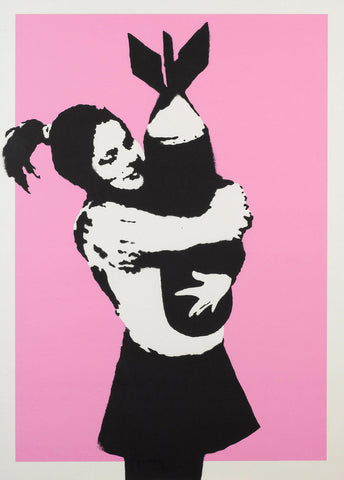 Banksy - Girl hugging bomb